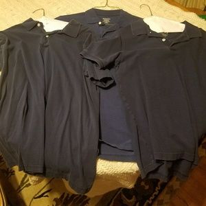 3 Navy Blue Polo's